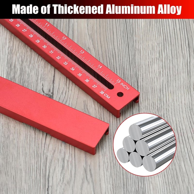 Zalaxt 4 in 1 Router Milling Groove Bracket, Aluminum Alloy Router Circle Cutting Jig for Woodworking - Image 3